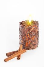 Aromatte / Свеча-эко ручной работы "Success" с дробленной корицей и эфирным маслом корицы